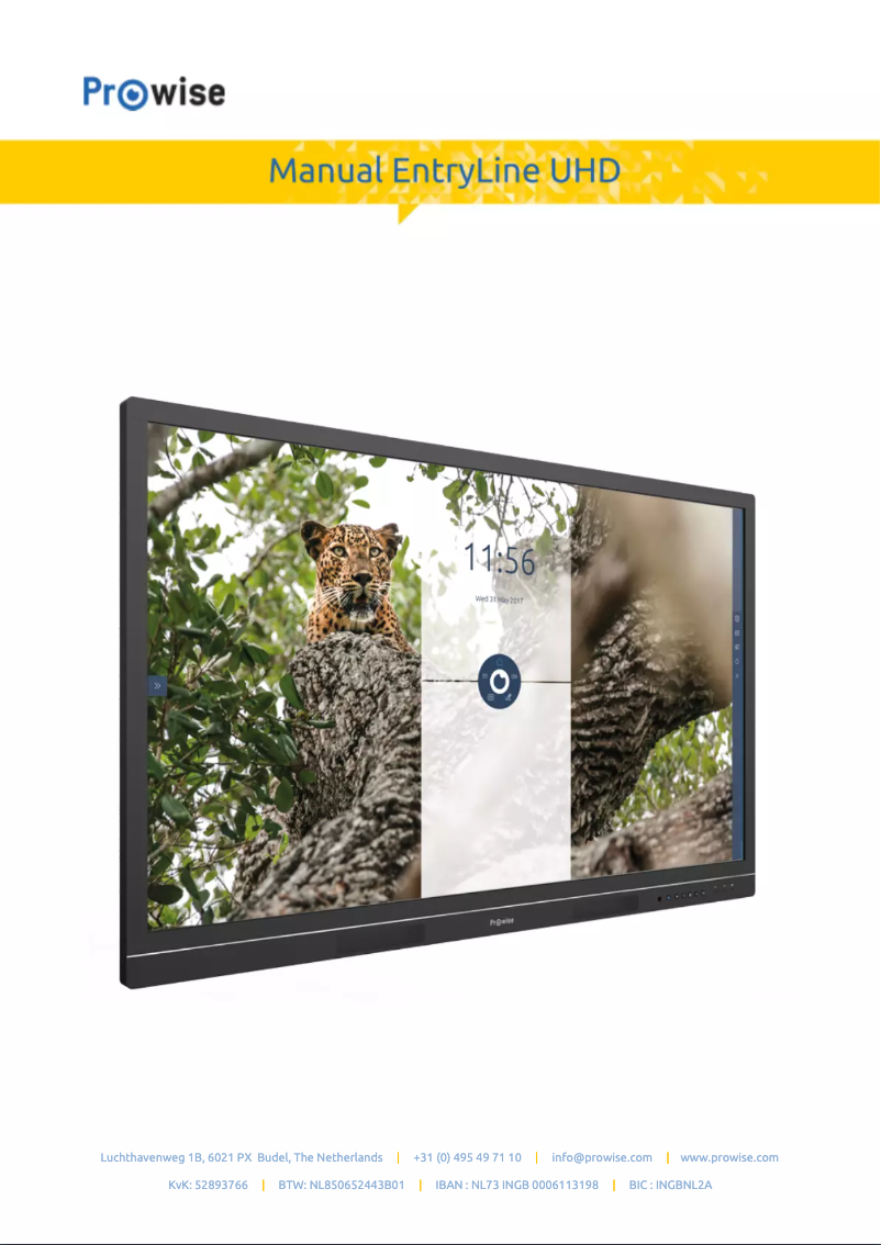 Page n°1 - Manuel utilisateur Prowise EntryLine UHD