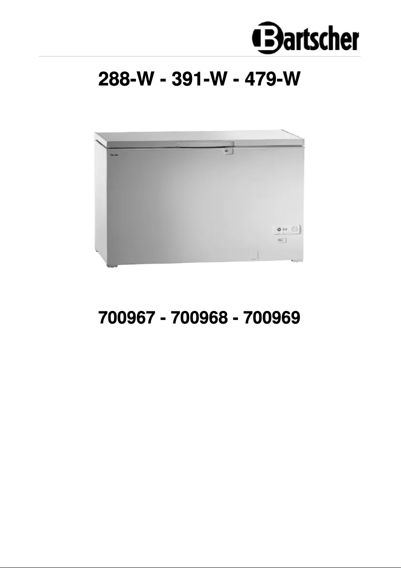 Page n°1 - Manuel utilisateur Bartscher 479-W