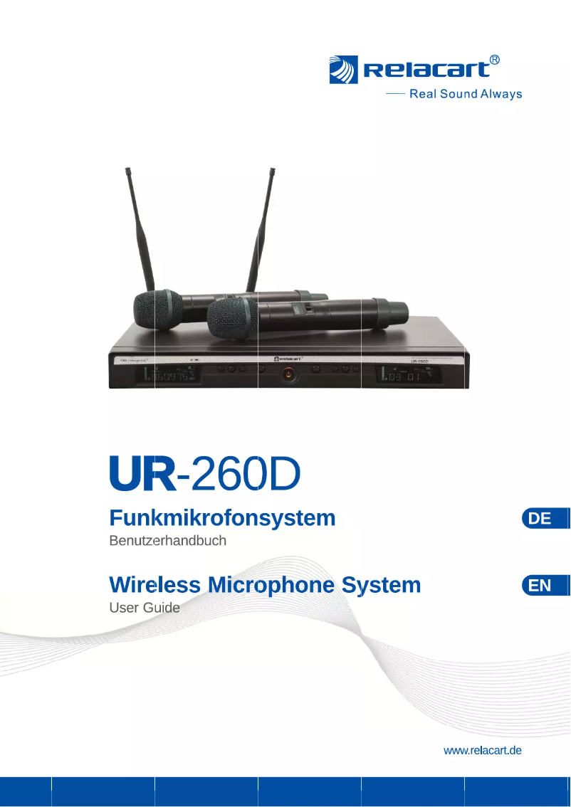 Page n°1 - Manuel utilisateur Relacart UR-260D
