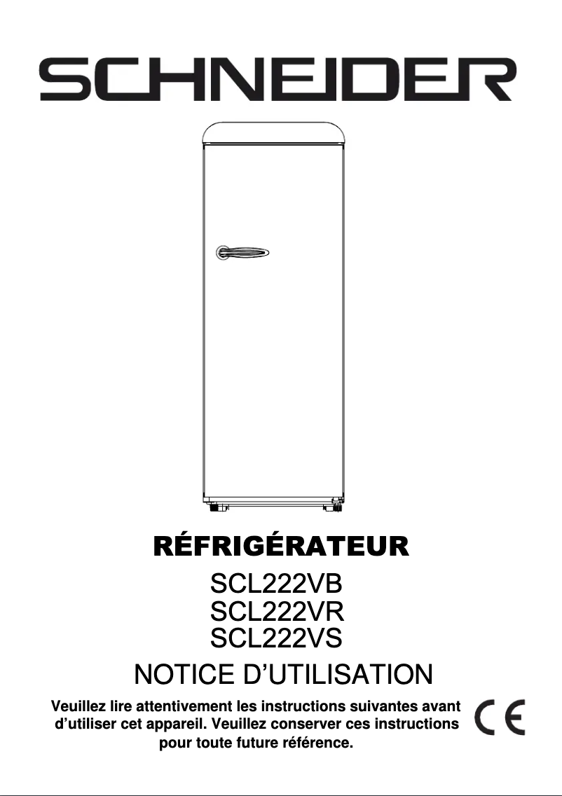Page 1 de la notice Manuel utilisateur Schneider SCL222VBR