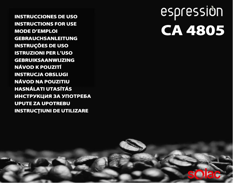Page 1 de la notice Manuel utilisateur Solac CA4805