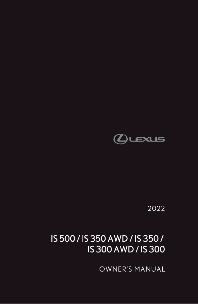 Página 1 del manual Manual de usuario Lexus IS 300 (2022)