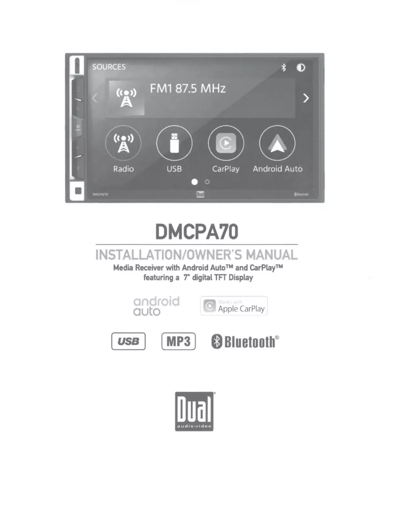 Page n°1 - Manuel utilisateur Dual DMCPA70