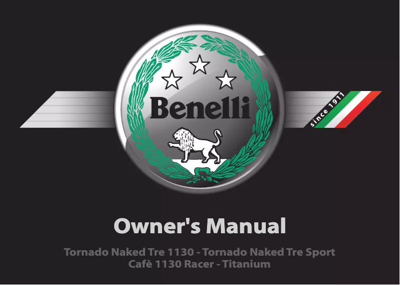 Image de la première page du manuel de l'appareil Tornado Naked Tre Sport (2006)