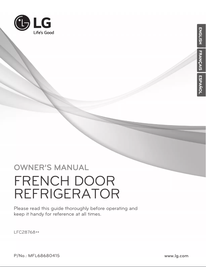 Page 1 de la notice Manuel utilisateur LG LFC28768SW