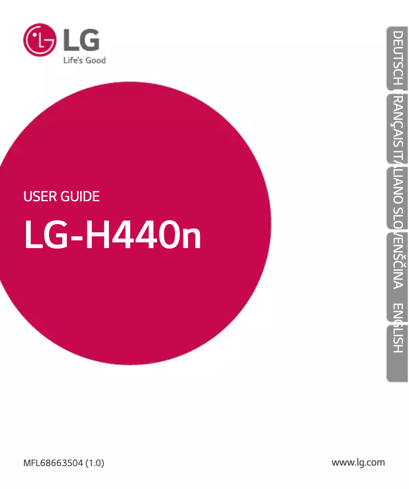 Page n°1 - Manuel utilisateur LG Spirit
