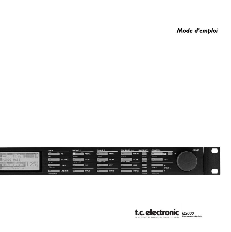 Page n°1 - Manuel utilisateur TC Electronic M2000