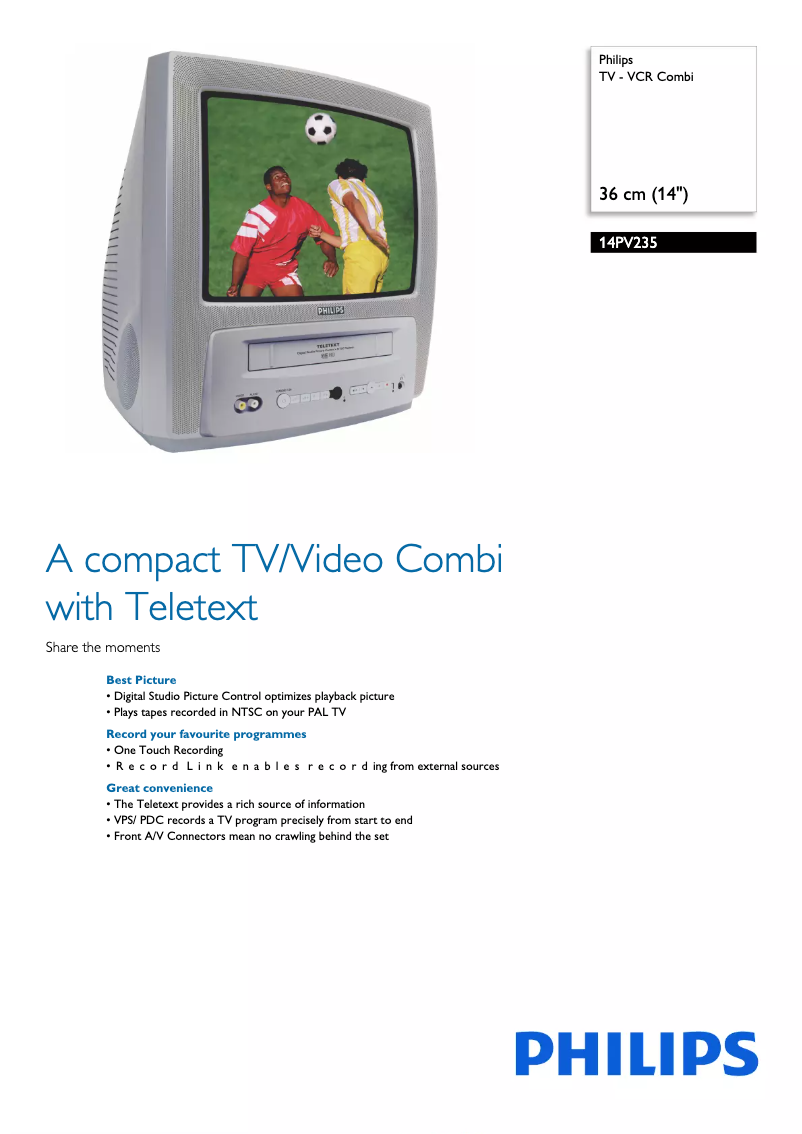 Image de la première page du manuel de l'appareil 14PV235