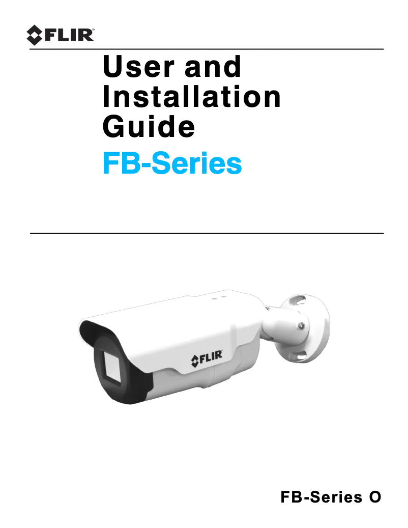 Page 1 de la notice Manuel utilisateur FLIR FB-393-O