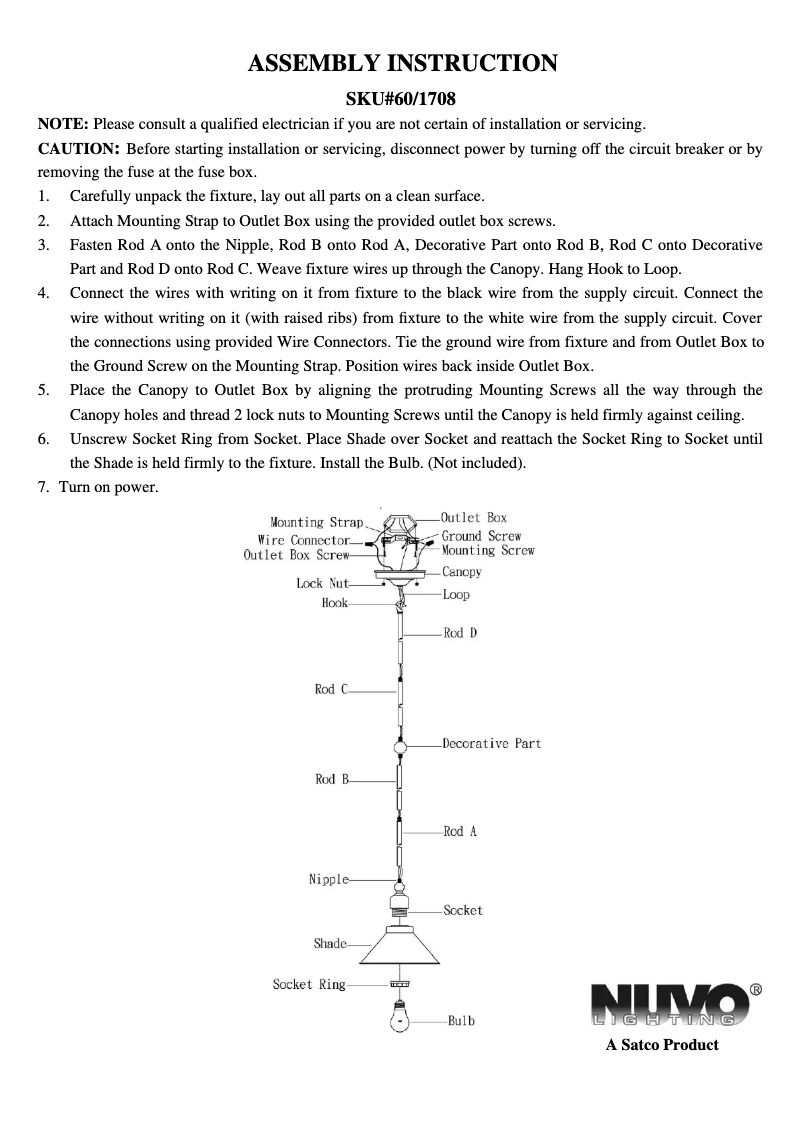 Página 1 del manual Manual de usuario NUVO 60/1708