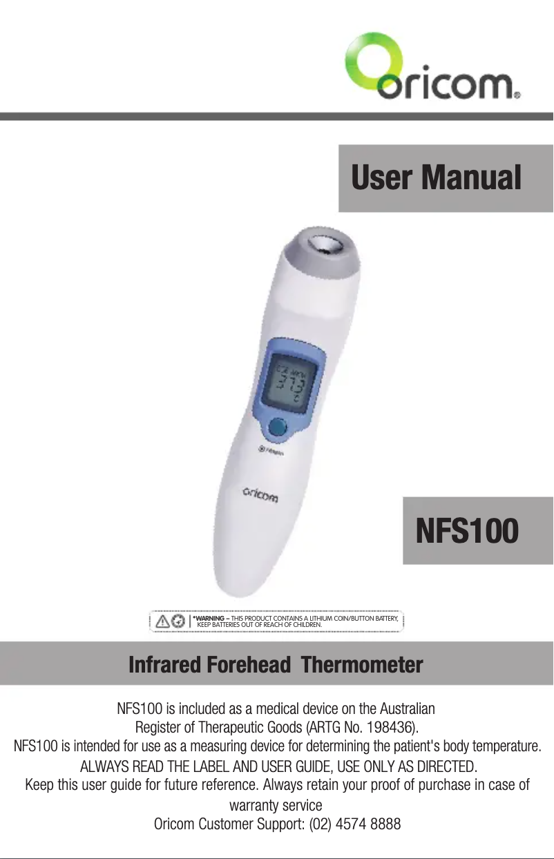 Image de la première page du manuel de l'appareil HNA300