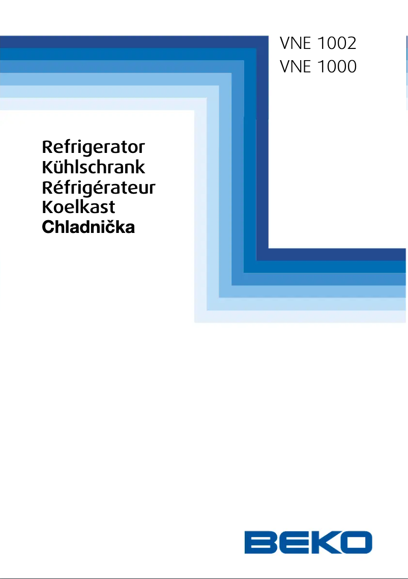 Page 1 de la notice Manuel utilisateur Beko VNE 1002