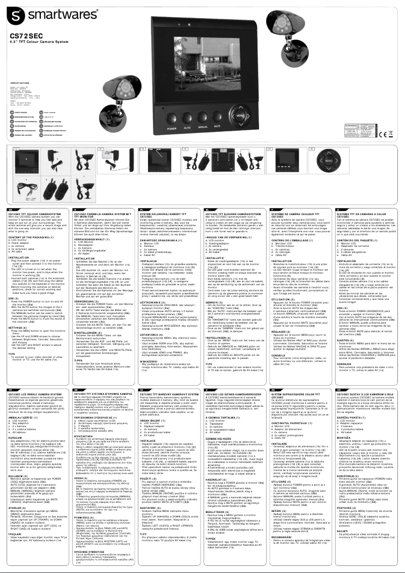 Page 1 de la notice Manuel utilisateur Smartwares CS72SEC