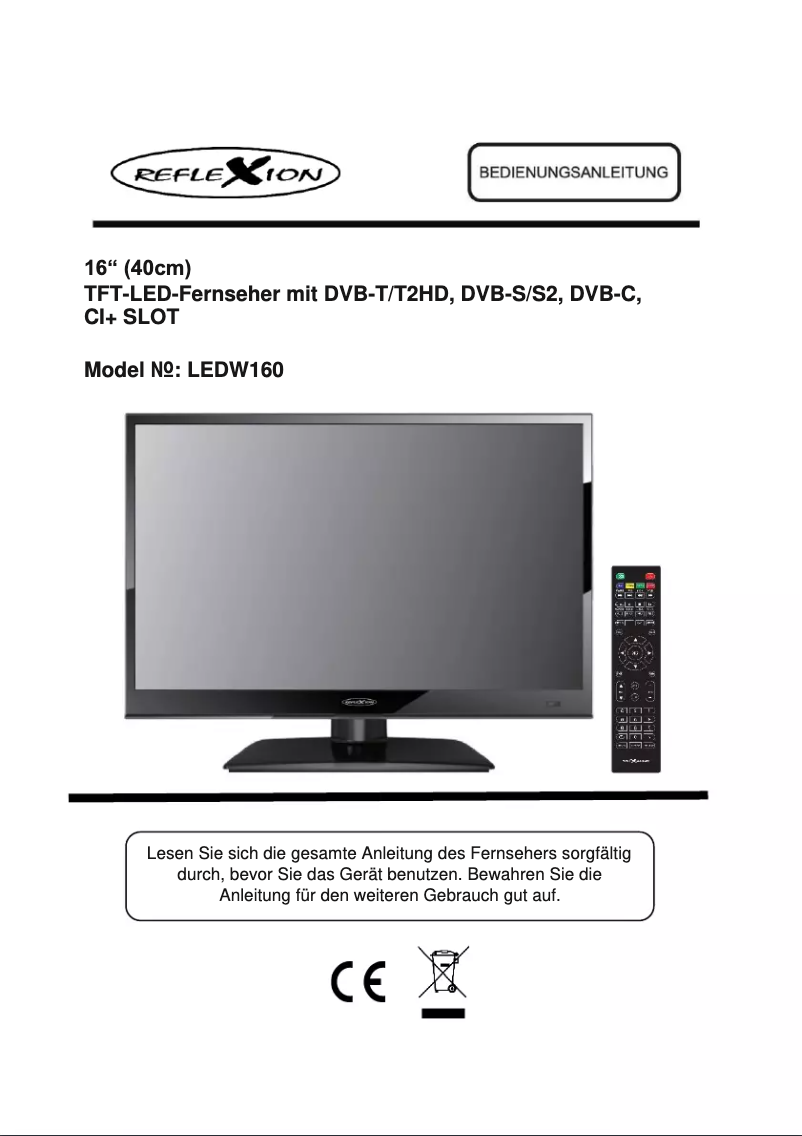 Page 1 de la notice Manuel utilisateur Reflexion LEDW160