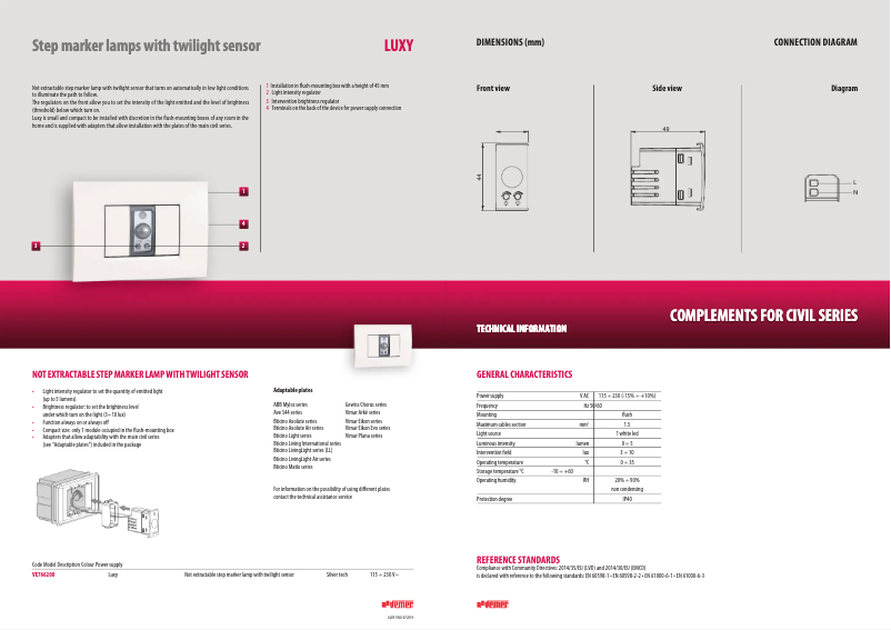 Page n°1 - Manuel utilisateur Vemer Luxy