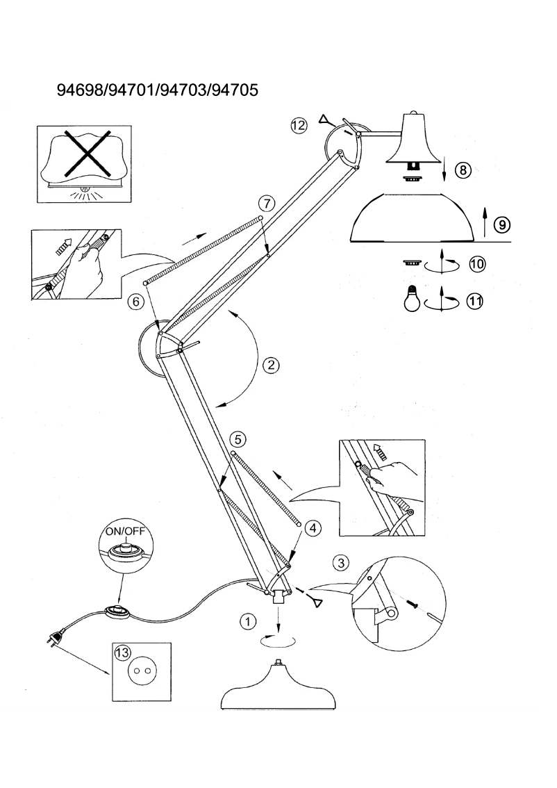 Page 1 de la notice Manuel utilisateur Eglo Borgillio