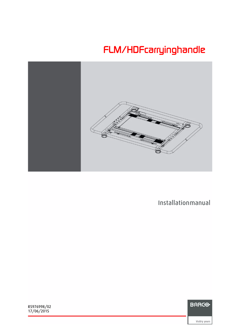 Page n°1 - Manuel utilisateur Barco R9854530