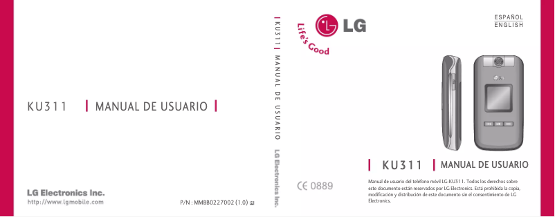 Page 1 de la notice Manuel utilisateur LG KU311