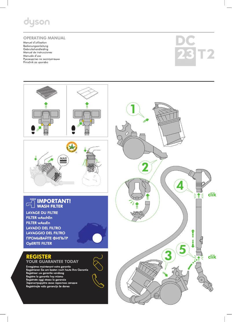 Page n°1 - Manuel utilisateur Dyson DC23T2