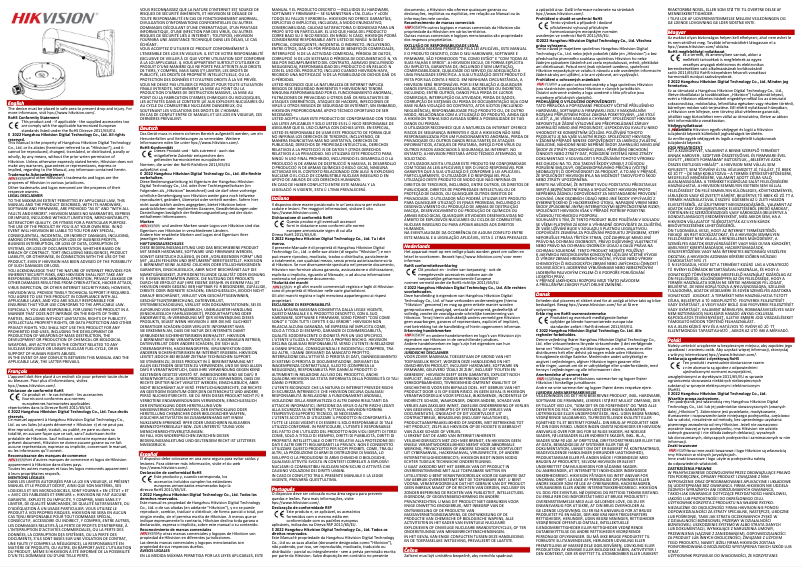 Image de la première page du manuel de l'appareil DS-1701ZJ-AC1