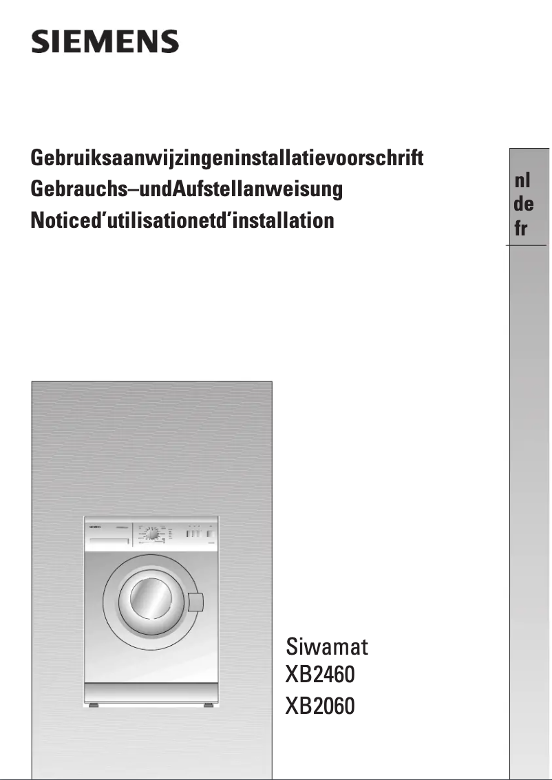 Page n°1 - Manuel utilisateur Siemens XB2460