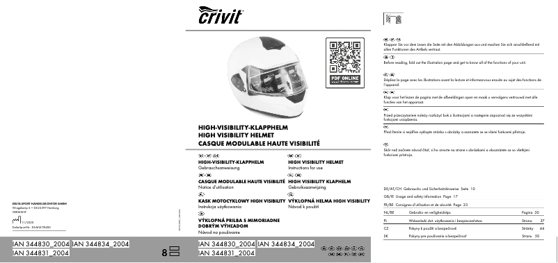 Page n°1 - Manuel utilisateur Crivit IAN 344830