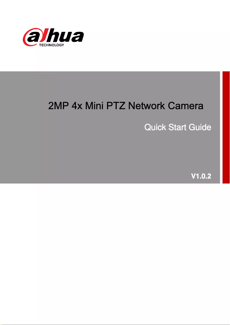 Page n°1 - Guide de démarrage rapide Dahua Technology 22204UENI