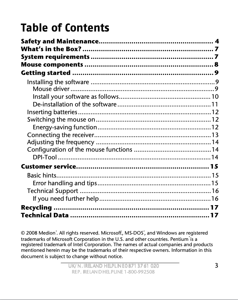 Image de la première page du manuel de l'appareil LIFE E81000 (MD 85826)