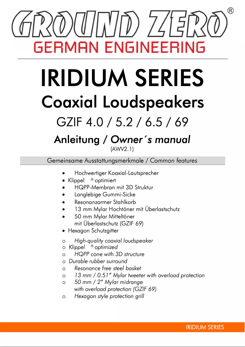 Página 1 del manual Manual de usuario Ground Zero GZIF 4.0