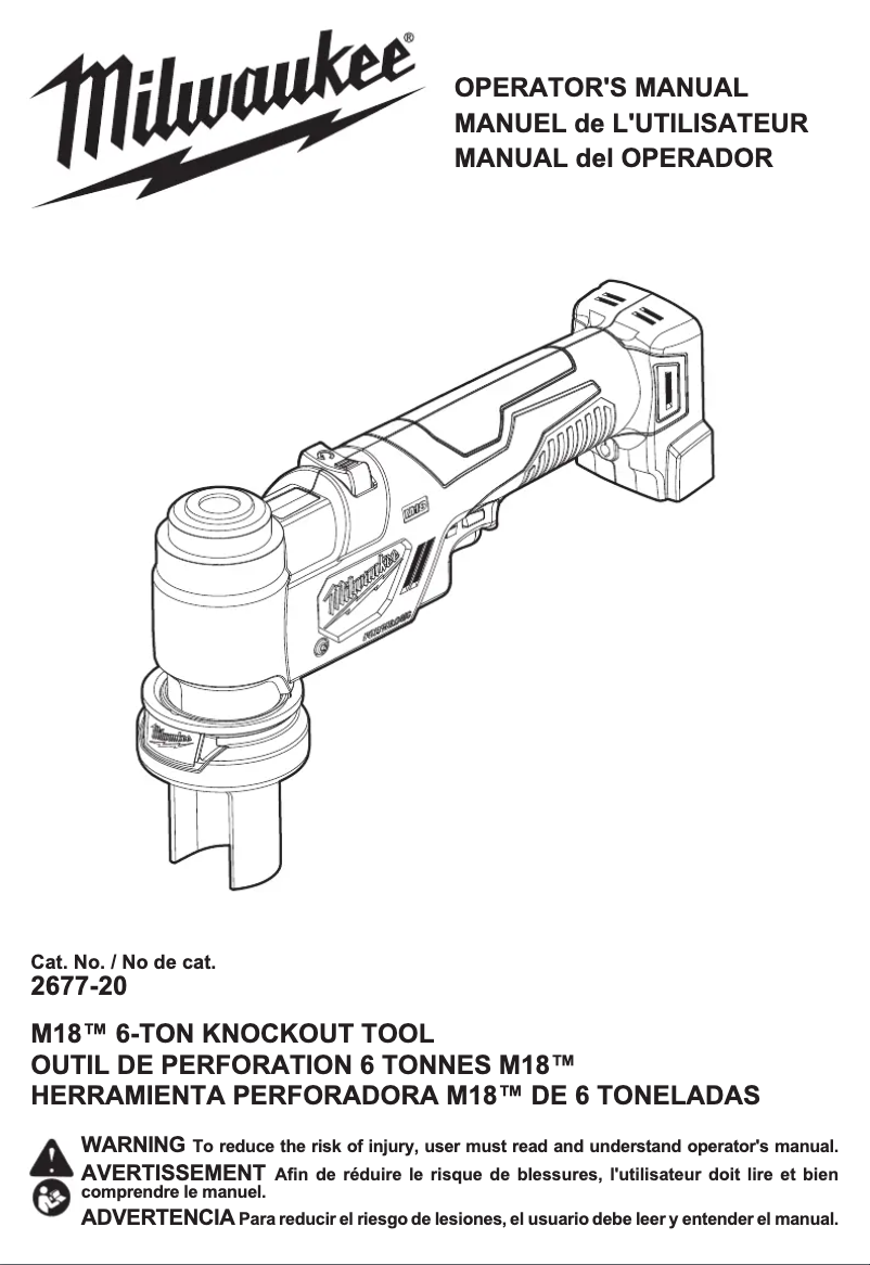Page n°1 - Manuel utilisateur Milwaukee M18 Force Logic 2677-23