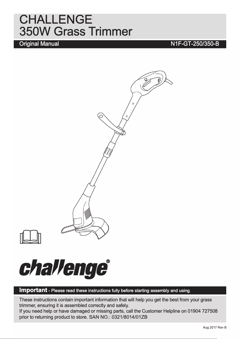 Image de la première page du manuel de l'appareil N1F-GT-250/350-B