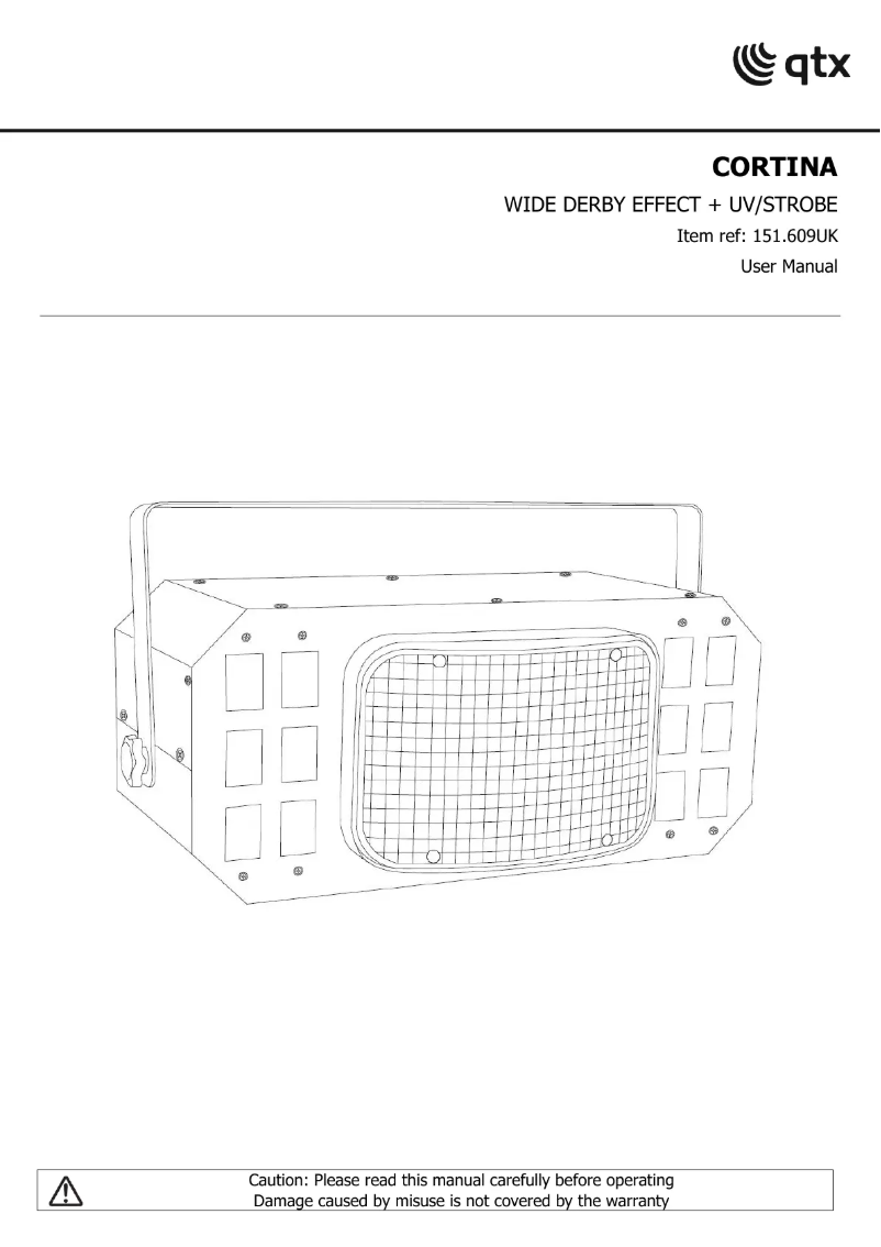 Page 1 de la notice Manuel utilisateur Qtx Cortina