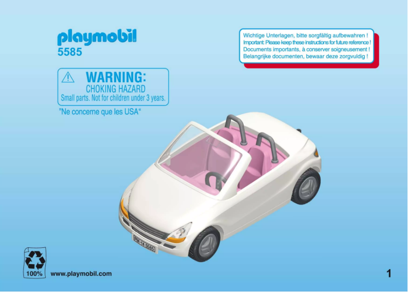 Page n°1 - Manuel utilisateur Playmobil City Life Convertible with Woman and Puppy 5585