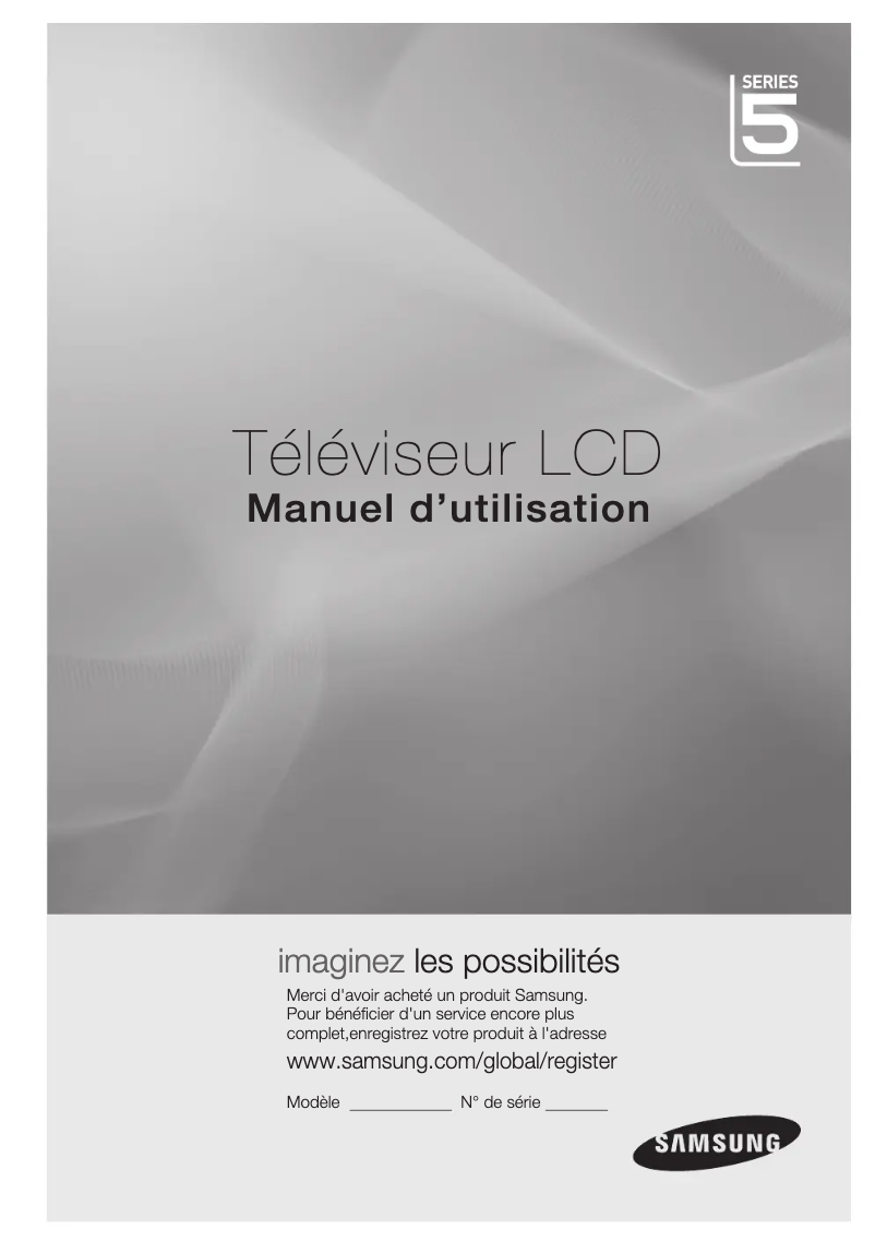 Page 1 de la notice Manuel utilisateur Samsung LA46C530F1R