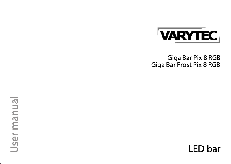 Página 1 del manual Manual de usuario Varytec Giga Bar Pix 8