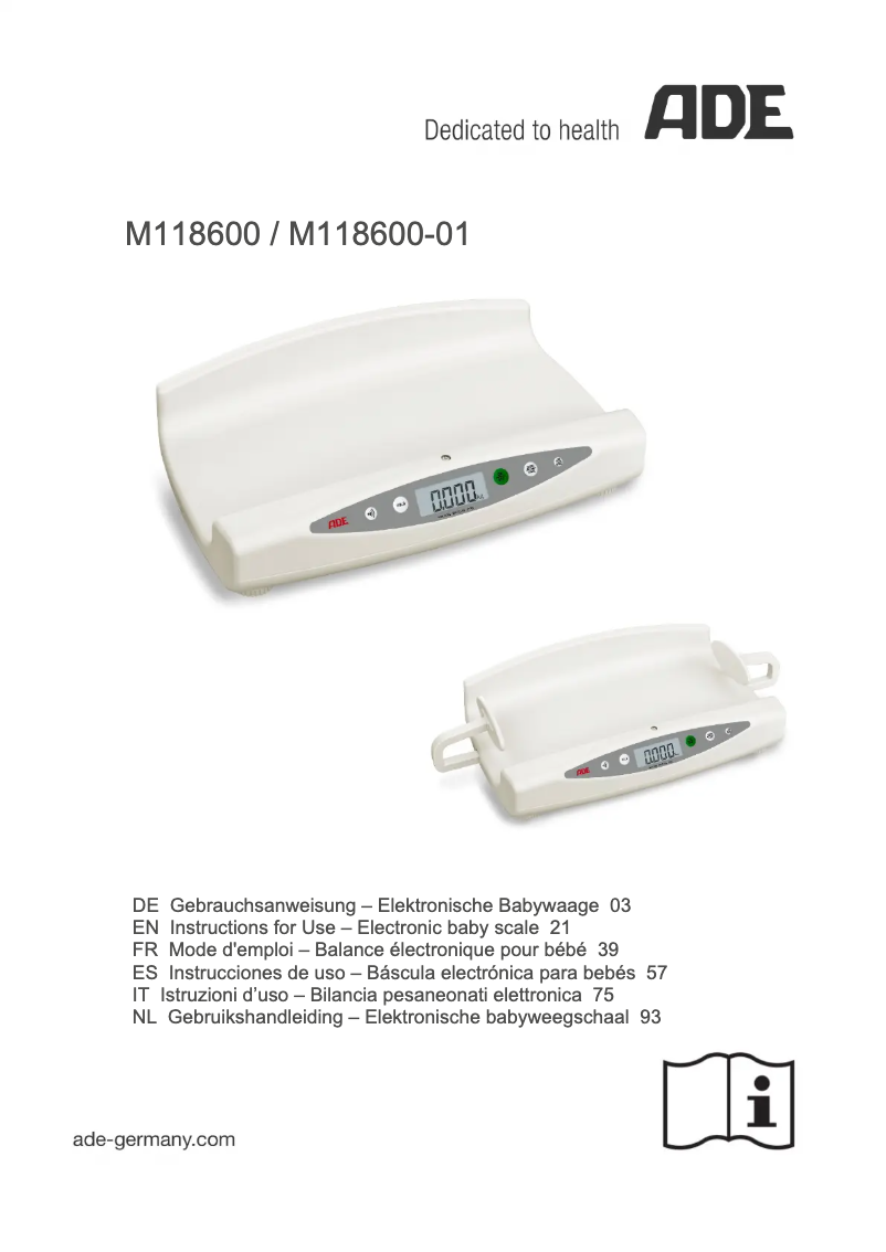 Page 1 de la notice Manuel utilisateur ADE M118600-01