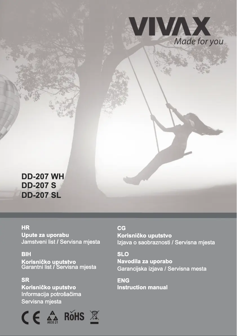 Imagen de la primera página del manual del dispositivo DD-207 WH