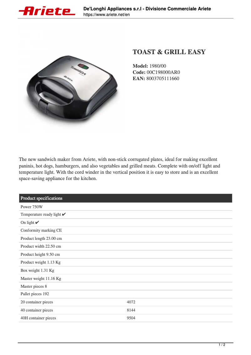 Image de la première page du manuel de l'appareil 1980