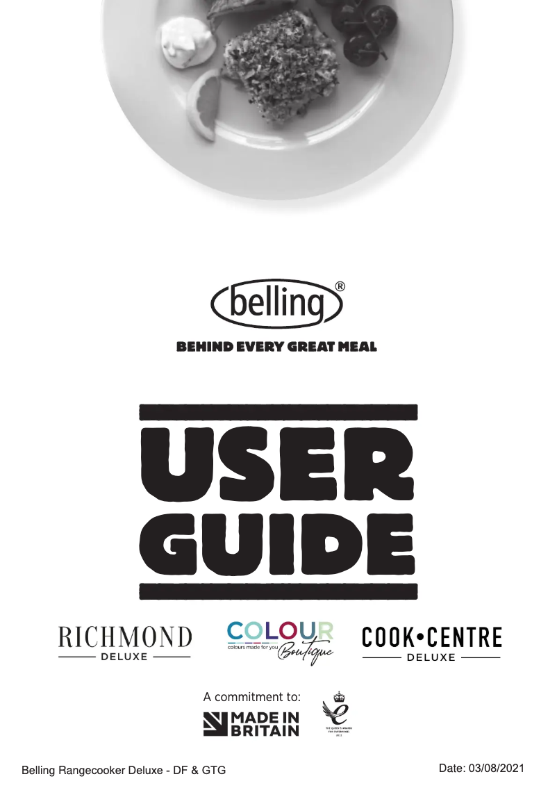 Page n°1 - Manuel utilisateur Belling BCC900GTGB