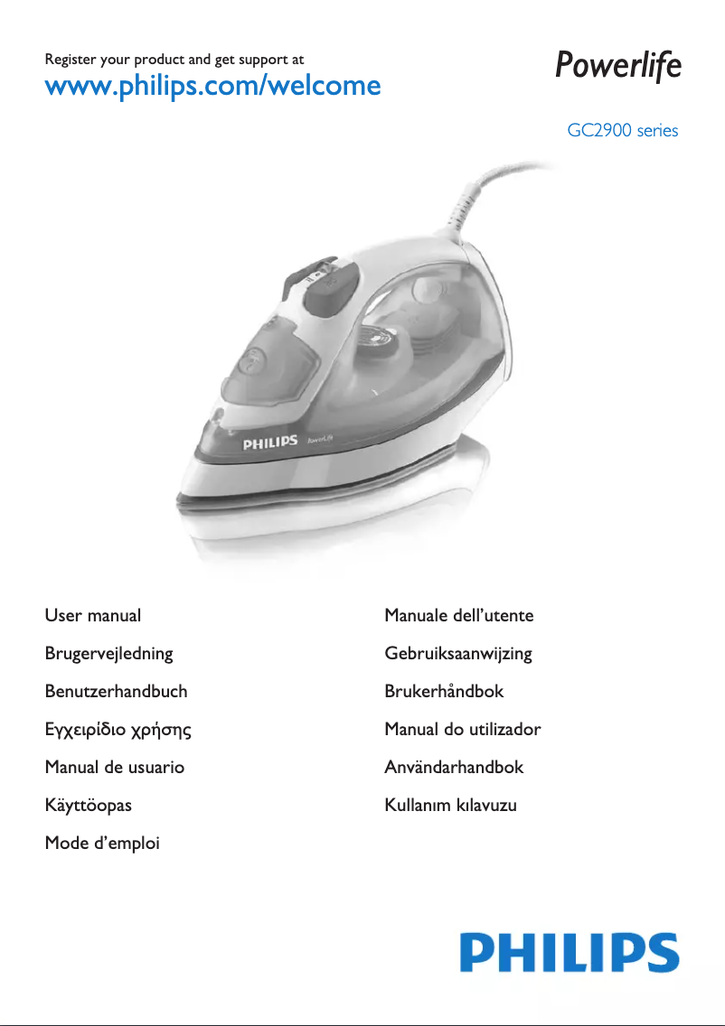 Page n°1 - Guide de démarrage rapide Philips PowerLife GC2906