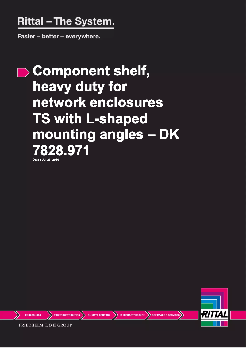 Page n°1 - Manuel utilisateur Rittal DK 7828.971