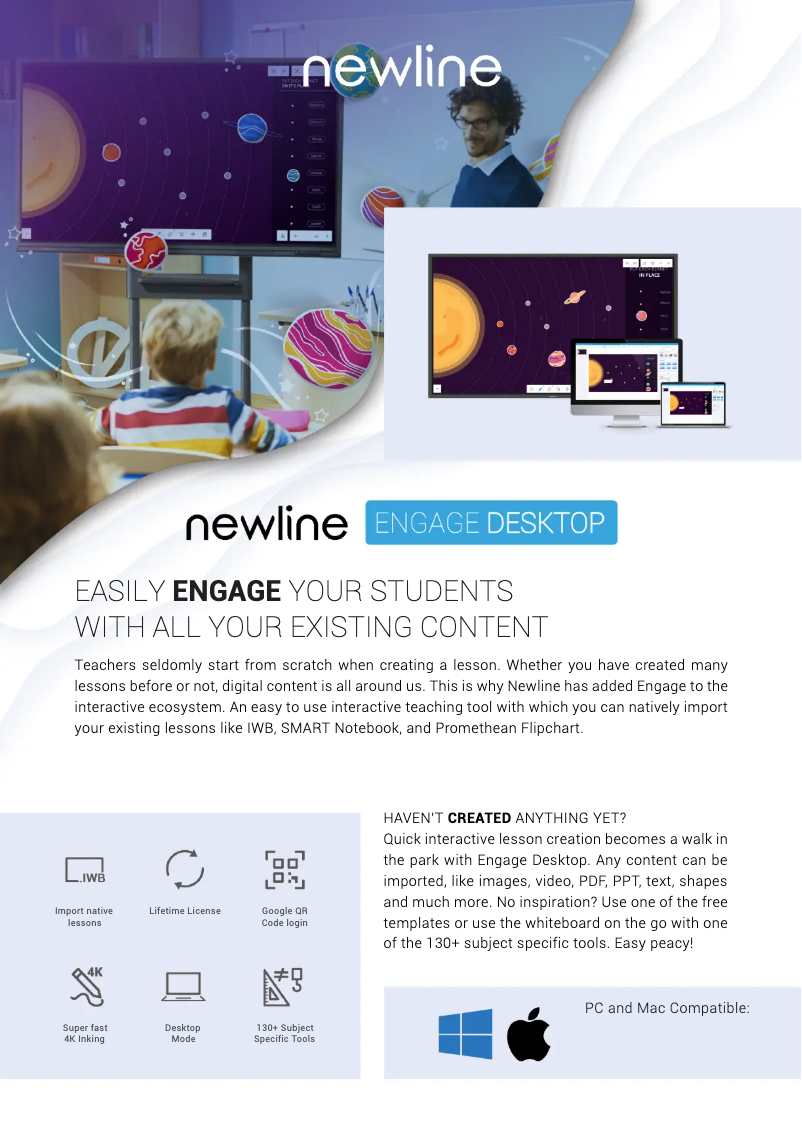 Page n°1 - Fiche technique Newline Engage Desktop