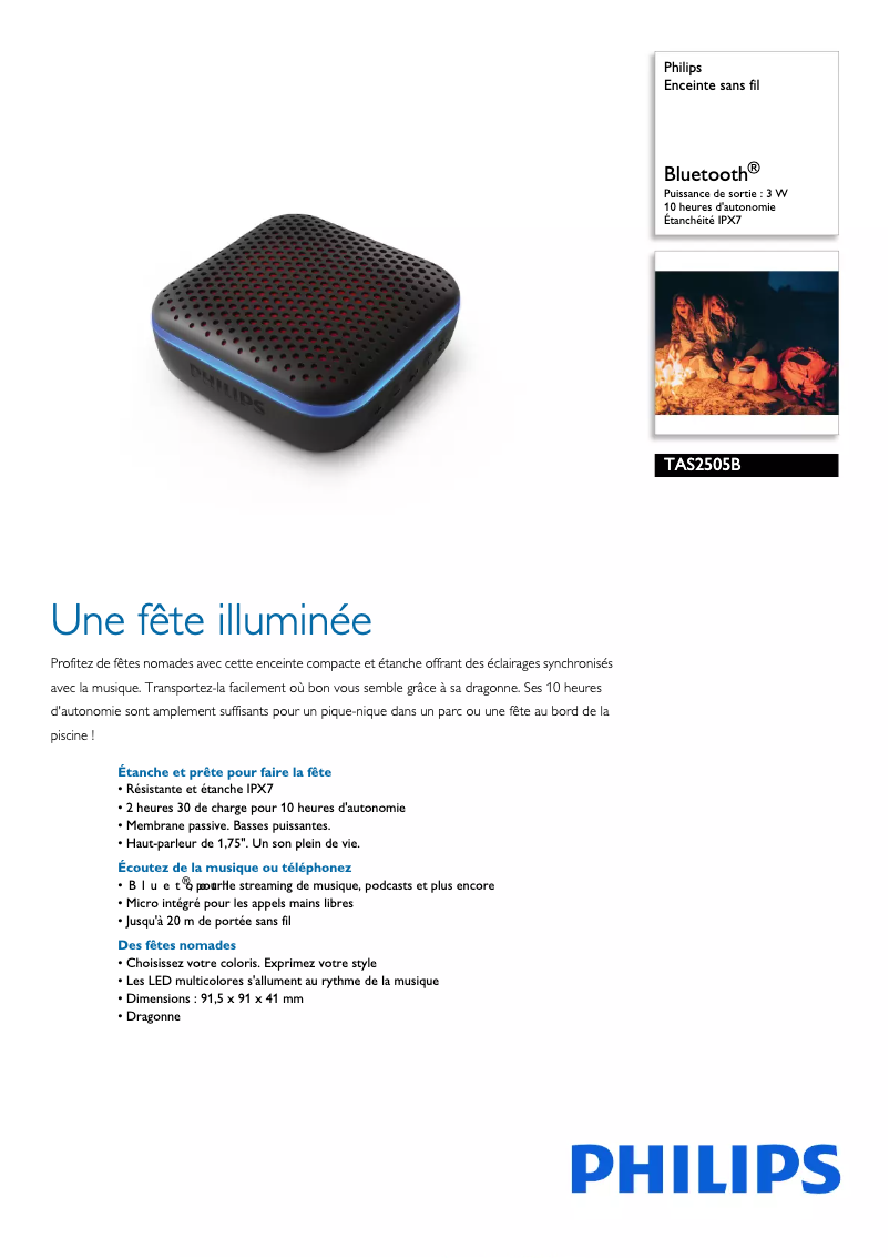 Image de la première page du manuel de l'appareil TAS2505