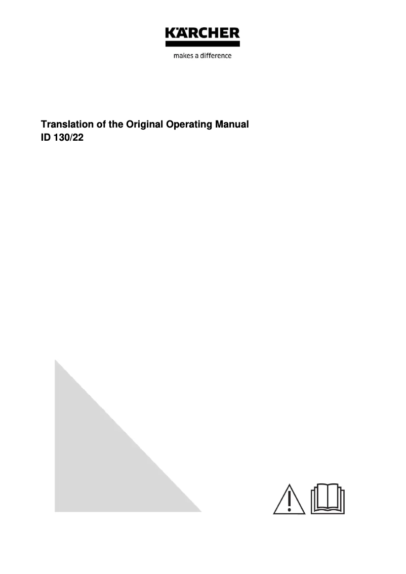 Page 1 de la notice Manuel utilisateur Kärcher ID 130/22