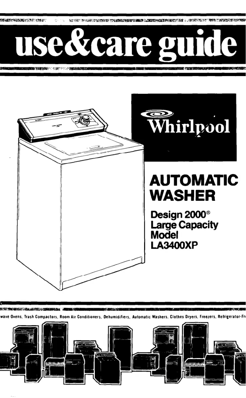Page 1 de la notice Manuel utilisateur Whirlpool LA3400XP