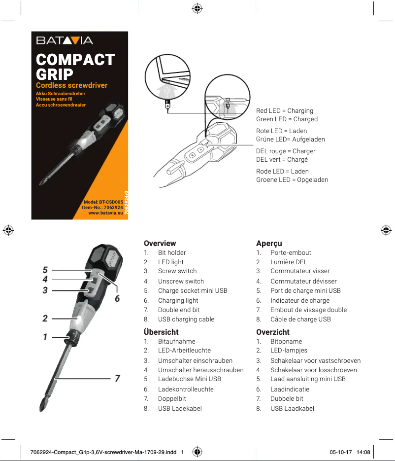 Página 1 del manual Manual de usuario Batavia BT-CSD005