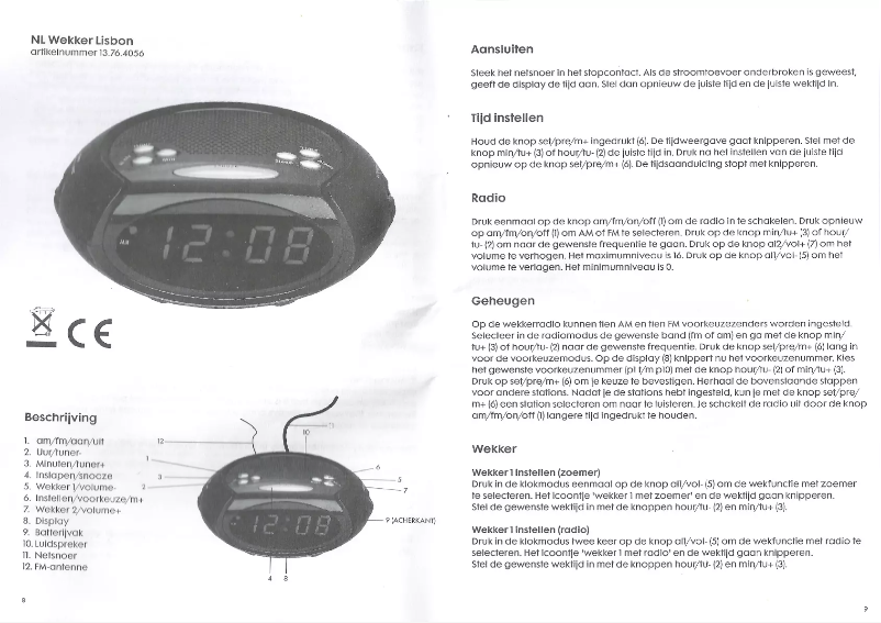 Page 1 de la notice Manuel utilisateur Hema Lisbon 13.76.4056