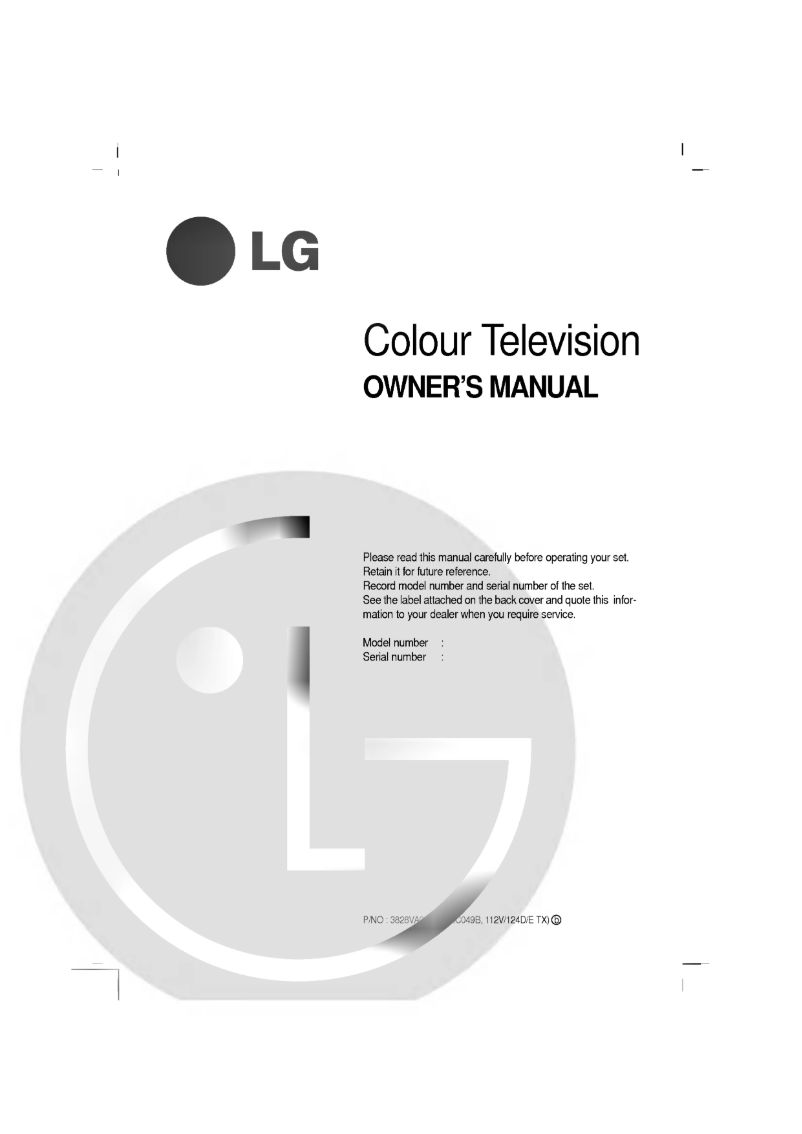Page n°1 - Manuel utilisateur LG RT-21FC47RE