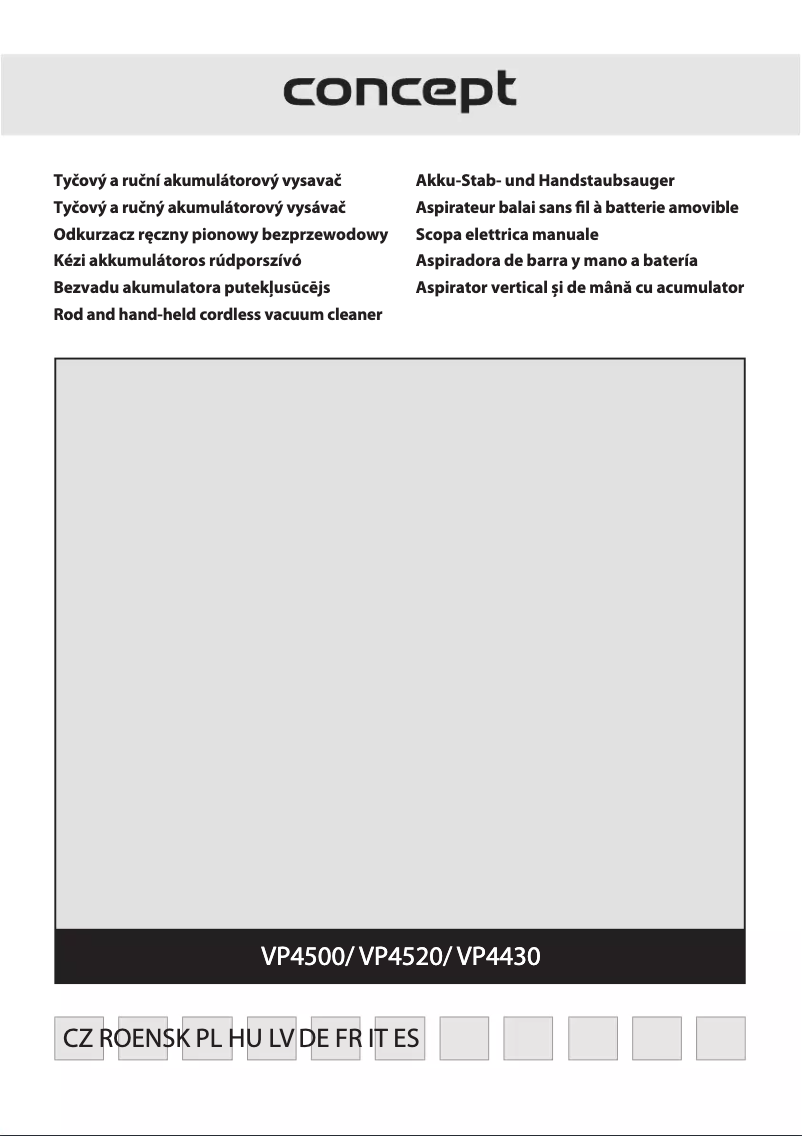 Image de la première page du manuel de l'appareil VP4520