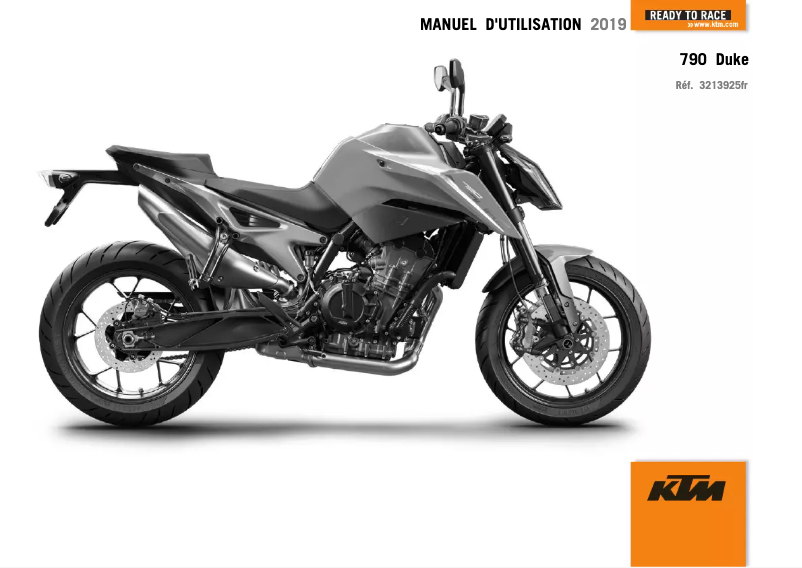 Page 1 de la notice Manuel utilisateur KTM 790 Duke (2019)